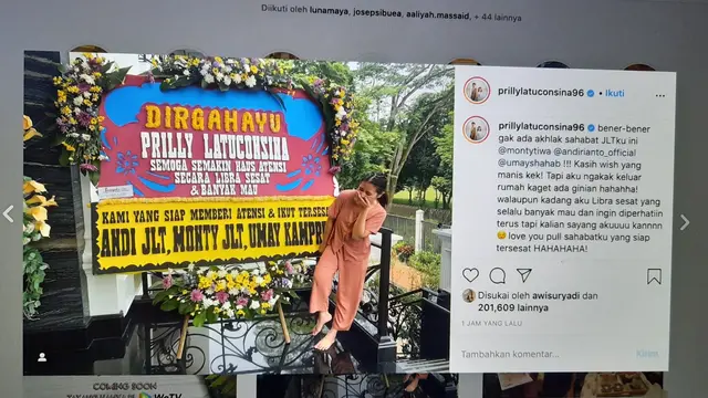 Unggahan Prilly Latuconsina. (Foto: Instagram @prillylatuconsina96)