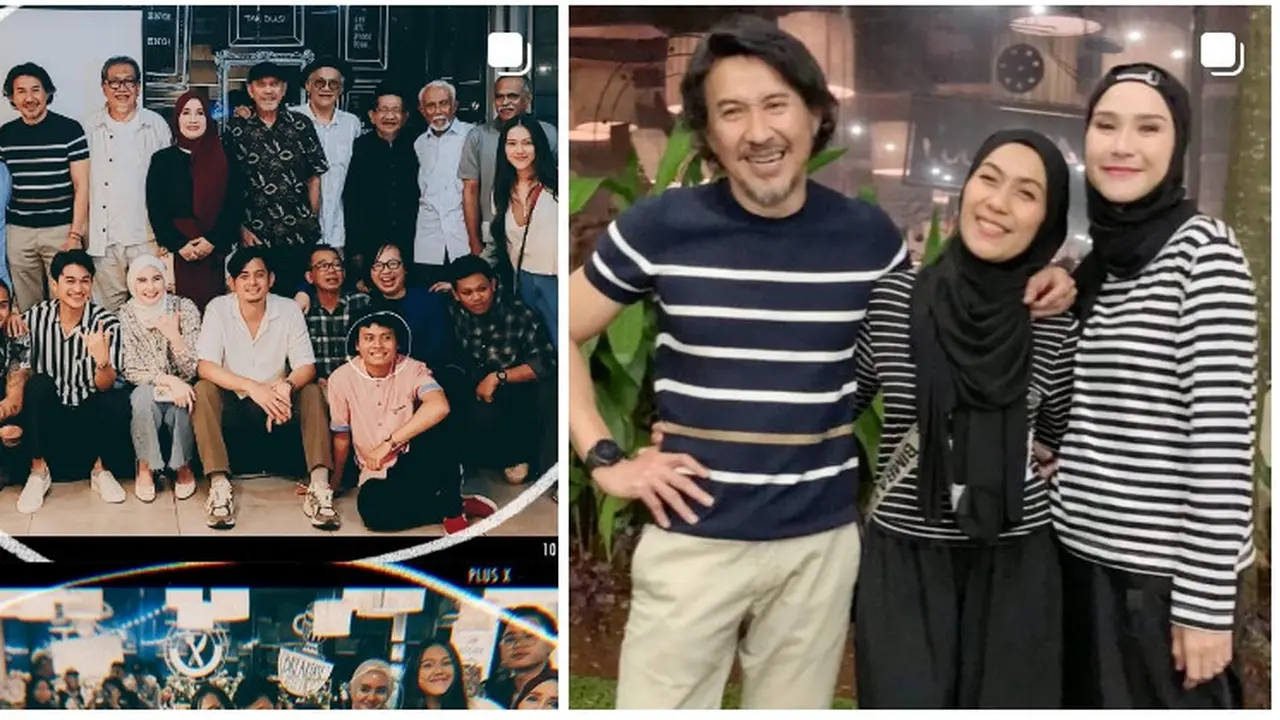 Reuni pemain Para Pencari Tuhan dari Jilid Pertama (Foto: Instagram miqdadsy/anggiakuncoro)