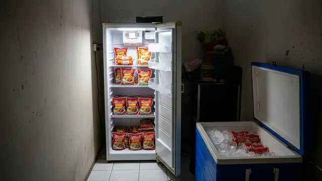 Menyimpan Cireng Beku dengan Kombinasi Kulkas dan Es