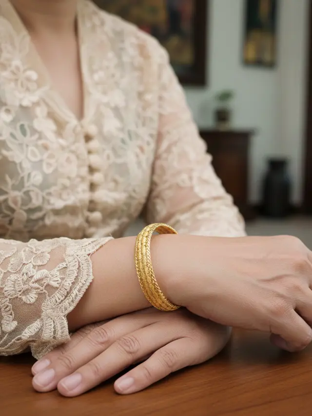 Model Gelang Bangle Mewah untuk Ibu Usia 50 Tahun (Foto: Gemini AI)
