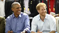 Pangeran Harry dan Barack Obama. (CHRIS JACKSON / GETTY IMAGES NORTH AMERICA / AFP)