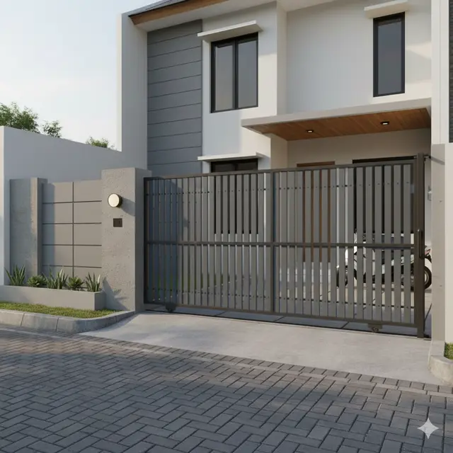 Model Gerbang Depan Rumah Minimalis (Foto: Gemini AI)