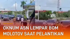 Seorang oknum ASN melempar bom molotov viral di media sosial. Kejadian itu terjadi di Pendopo Bupati Ketapang, Kalimantan Barat.