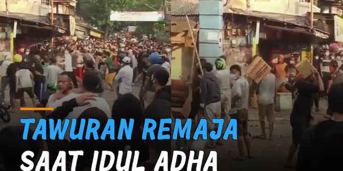 VIDEO: Miris, Aksi Tawuran Remaja Saat Hari Raya Idul Adha