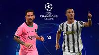 Liga Champions - Barcelona Vs Juventus - Head to Head Lionel Messi Vs Cristiano Ronaldo (Bola.com/Adreanus Titus)
