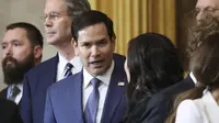 Marco Rubio sebagai menteri luar negeri, menteri pertama kabinet Presiden Donald Trump. (AP)