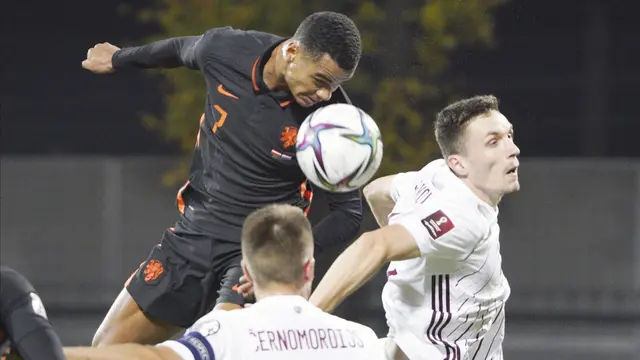 Foto: Belanda Curi Kemenangan di Markas Latvia Pada Kualifikasi Piala Dunia 2022