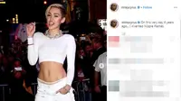 Miley Cyrus. (dok. Instagram @mileycyrus/https://www.instagram.com/p/B3Xfy7KpfBy/)