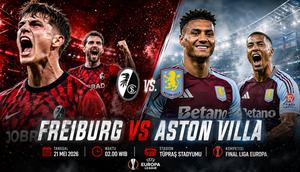 Cover final Liga Europa: Freiburg Vs Aston Villa. (Chatgpt/Bola.com)