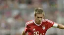 3. Philipp Lahm - Kapten Bayern Munchen ini pensiun setelah 501 kali membela Bavaria. Sebanyak 19 gelar bersama Munchen dan satu trofi Piala Dunia 2014 pernah diraih pemain dengan posisi bek sayap tersebut. (AFP/Christof Stache)