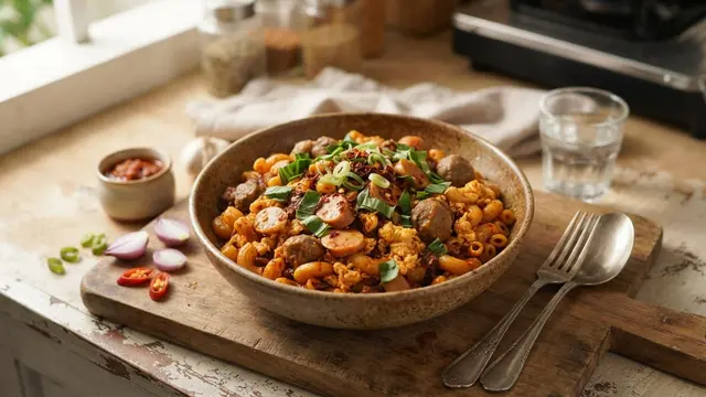 Resep Makaroni Basah Pedas dengan Telur