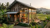 15 Desain Rumah Minimalis di Desa dengan Sentuhan Kayu Bekas Biar Unik dan Hemat
