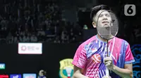 Pebulu tangkis Indonesia, Yeremia Rambitan saat bertanding melawan Lee Yang/Wang Chi Lin dari Taipe dalam babak 16 besar East Ventures Indonesia Open 2022 di Istora Senayan, Jakarta, Kamis (16/6/2022). Pramudya/Yeremia menang dengan skor 21-16, 17-21 dan 21-14. (Liputan6.com/Faizal Fanani)