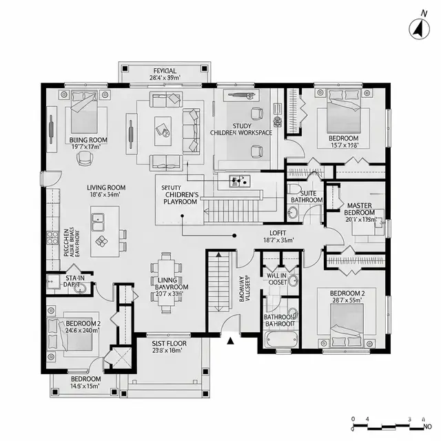Rumah dengan Split Level atau Loteng