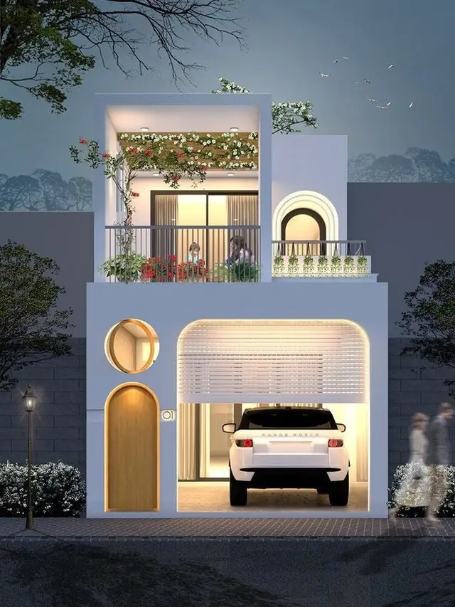 Rumah 2 Lantai Sederhana Konsep Persegi