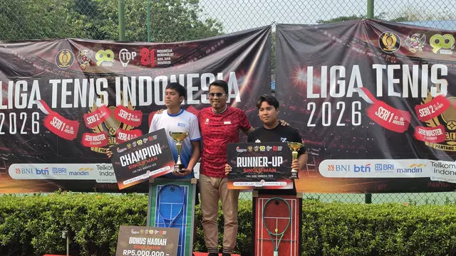 Para juara Liga Tenis Indonesia Seri 2