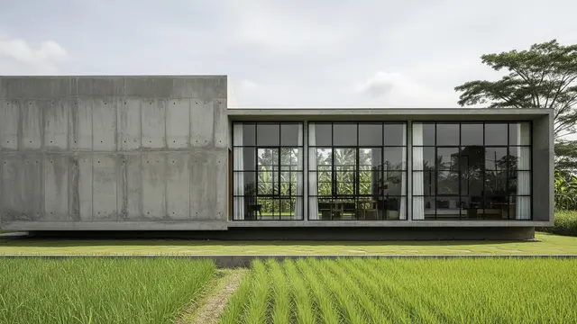 Gambar Desain Rumah Minimalis Depan Sawah