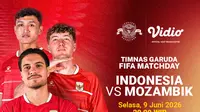 Nonton Indonesia vs Mozambik hanya di Vidio. (doc. vidio)