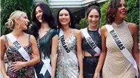 Sonia Fergina Satu Frame dengan Miss Israel di Miss Universe 2018