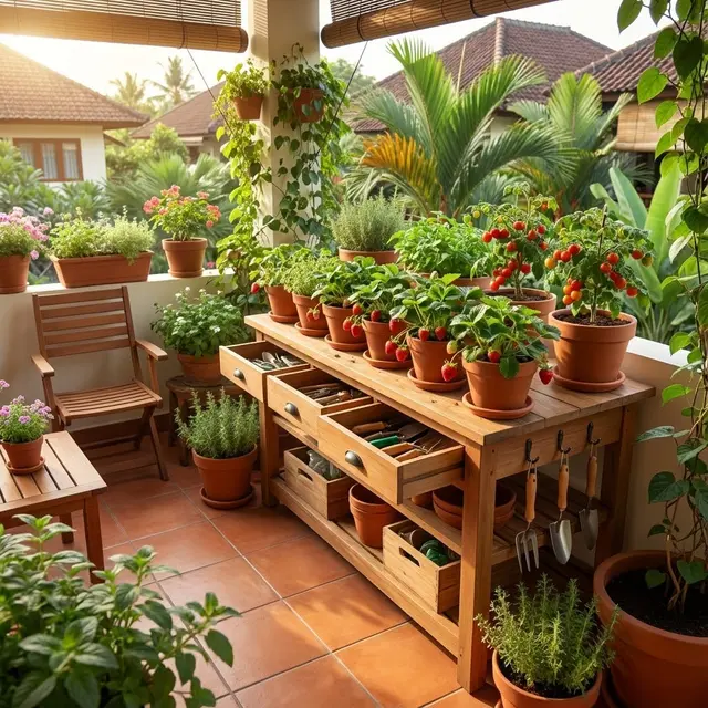 Desain Balkon Rumah yang Bisa Jadi Kebun Sayur Mini