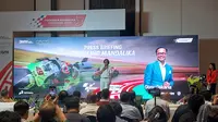 Konferensi pers MotoGP di Sirkuit Mandalika (Foto: Liputan6.com/Arief RH)