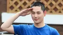 Siwan memulai pelatihan dasar pada 11 Juli 2017, ia menjadi tentara beprestasi dan diangkat jadi asisten pelatih. (foto: soompi.com)