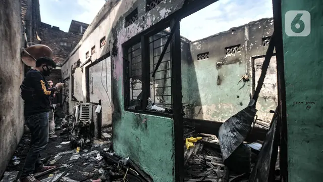 Kondisi Pasca Kebakaran Rumah Kontrakan yang Tewaskan 10 Orang