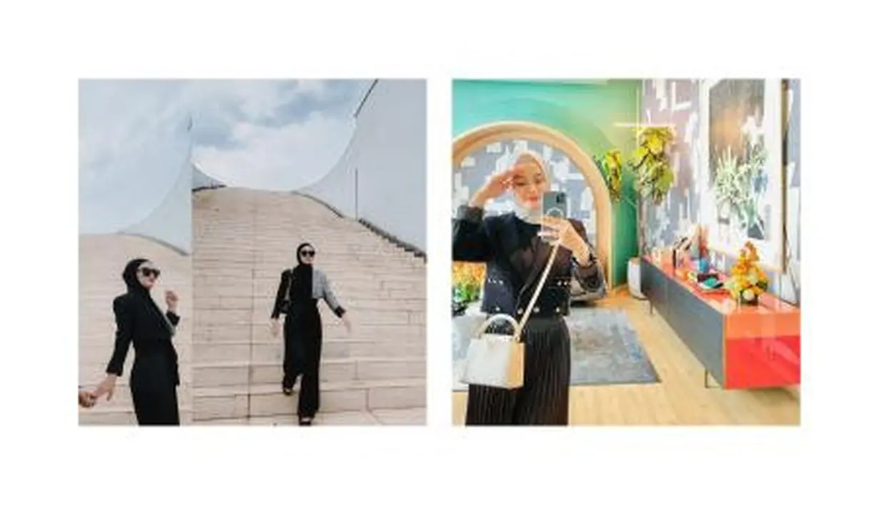 Outfit dengan warna hitam memang tidak pernah salah. Bisa dipadukan dengan item apapun dan cocok untuk digunakan ke manapun. Dinda Hauw juga kerap mengenakan outfit serba hitam dalam kesehariannya. Seperti apa inspirasi outfit serba hitam ala Dinda Hauw? (instagram/dindahw)