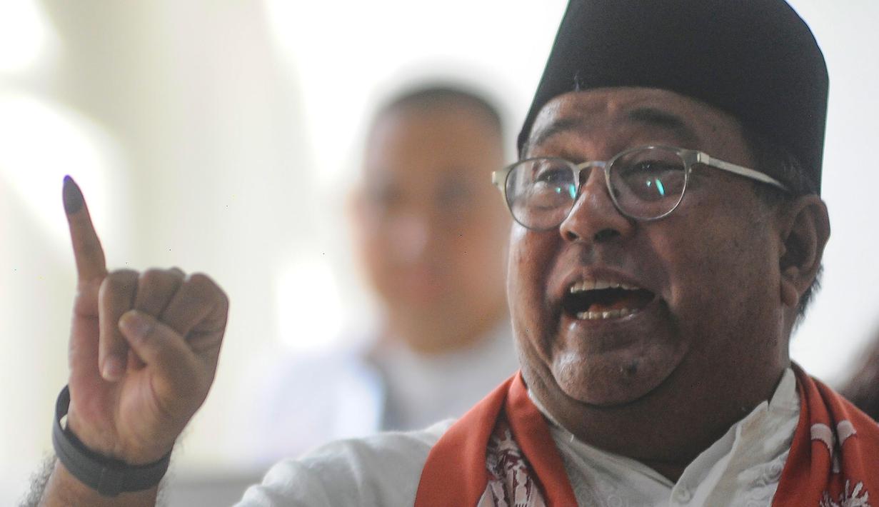 Rano Karno juga akan hadir di tempat Ketua Umum PDIP Megawati Soekarnoputri menggunakan hak pilihnya di Kebagusan Jakarta Selatan. (merdeka.com/Arie Basuki)