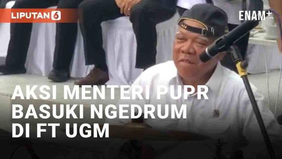 VIDEO: Lagi, Aksi Menteri PUPR Basuki Hadimuljono Ngedrum di FT UGM Bawakan Lagu Dewa 19