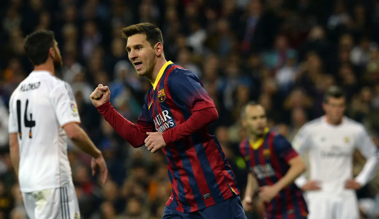 Hattrick pertama terjadi pada El Clasico 10 Maret 2007 yang akhirnya berkesudahan imbang 3-3. Sementara hattrick kedua terjadi pada El Clasico 23 Maret 2014 yang berkesudahan 4-3 untuk kemenangan Barcelona. (AFP/Gerard Julien)