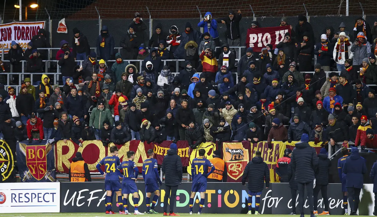 Berkat hasil ini, AS Roma menduduki posisi kedua klasemen Grup C dengan poin 6. (Mats Torbergsen/NTB Scanpix via AP)