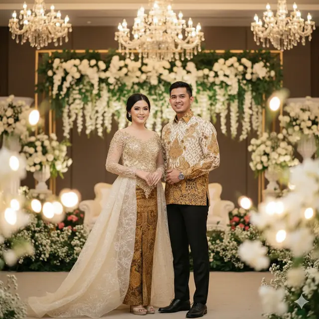 Model Gamis Batik Couple yang Elegan