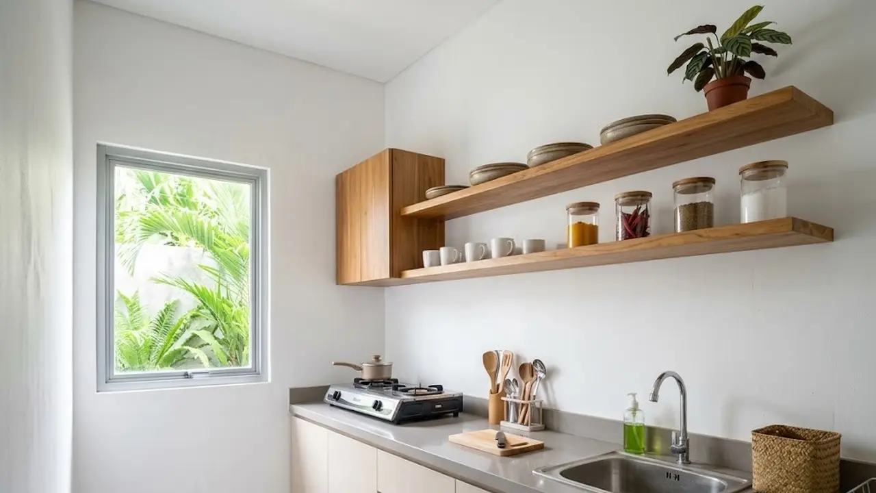 desain dapur rumah petak agar tidak terasa sempit
