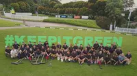 SMBC Singapore Open 2018 meluncurkan kampanye #KeepItGreen. (Liputan6.com/Ahmad Fawwaz Usman)