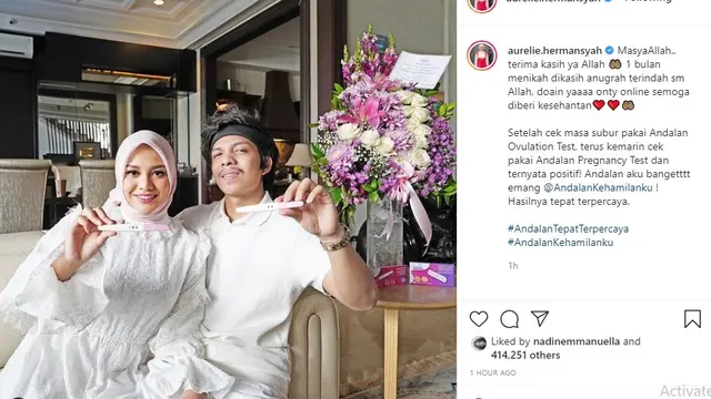 Aurel Hermansyah - Atta Halilintar (Foto: Instagram/@aurelie.hermansyah)