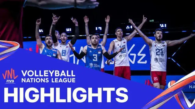 VIDEO: Laga Seru Tim Voli Putra Serbia Melawan Belanda di Volleyball Nations League Hari Ini