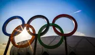 Logo Olimpiade. (AFP/Raphael Alves)