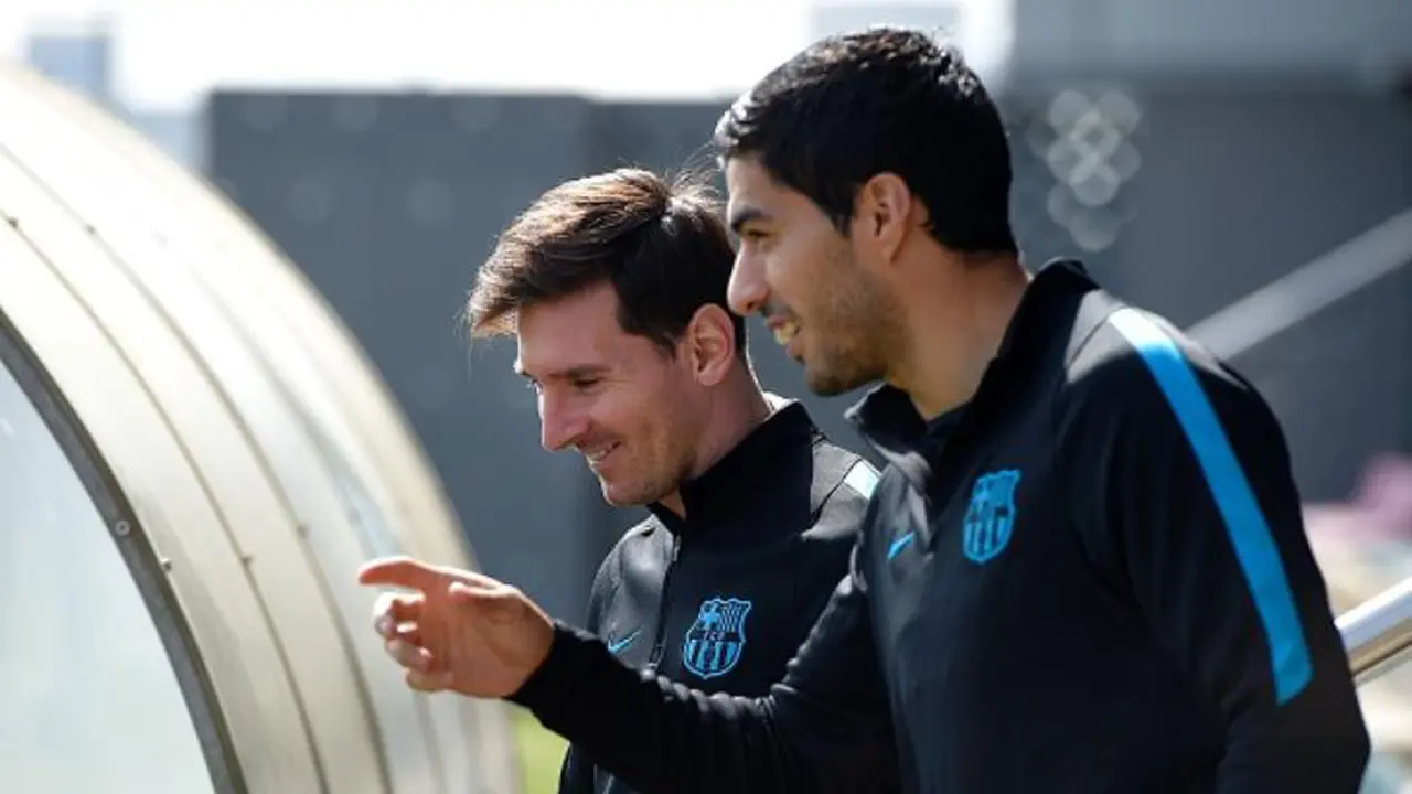 Lionel Messi dan Luis Suarez