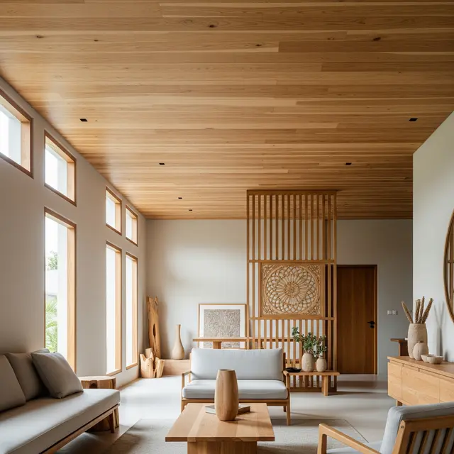 Rumah Sederhana Tapi Mewah dengan Interior Nuansa Kayu Alami