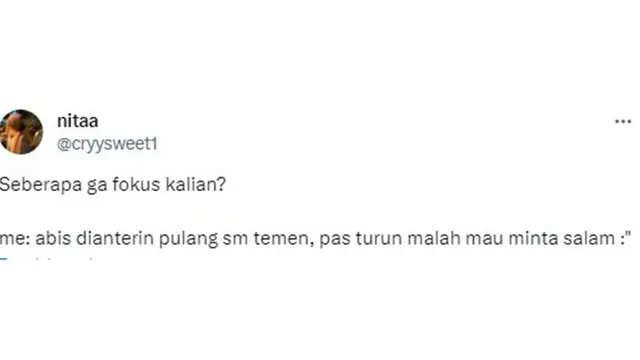 8 Curhatan Netizen saat Ditanya Seberapa Enggak Fokus Ini Bikin Geleng Kepala