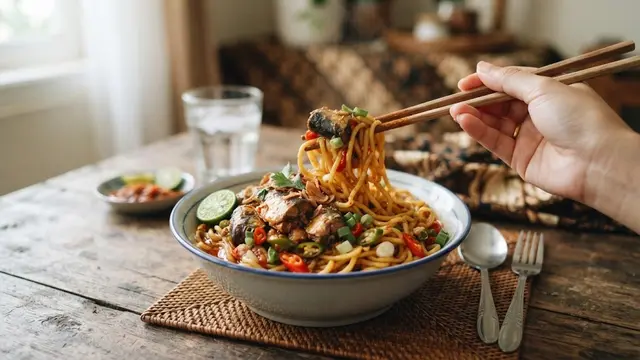 Cara Masak Mie Campur Sarden