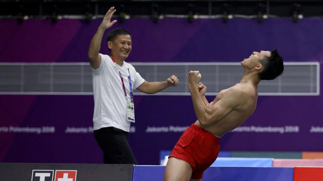 Selebrasi Buka Baju Jonatan Christie Bikin Heboh Warganet