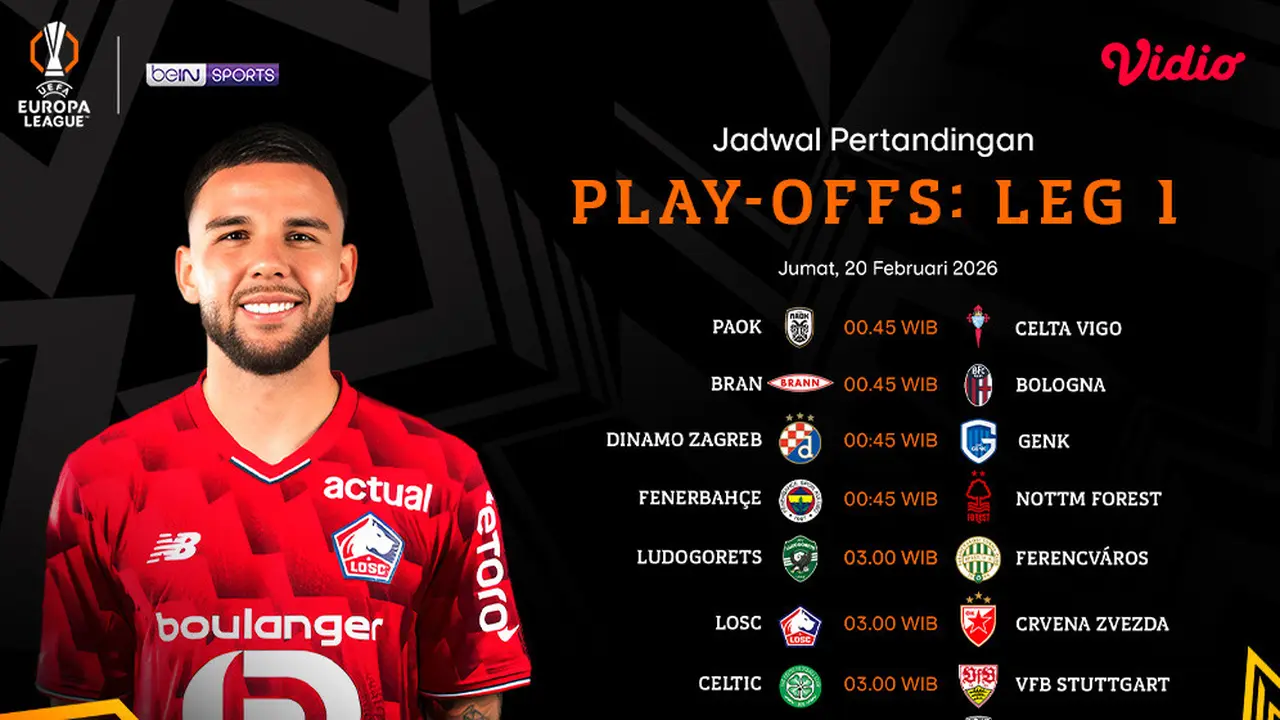 Jadwal Pertandingan Play Off : Leg 1 Europa League