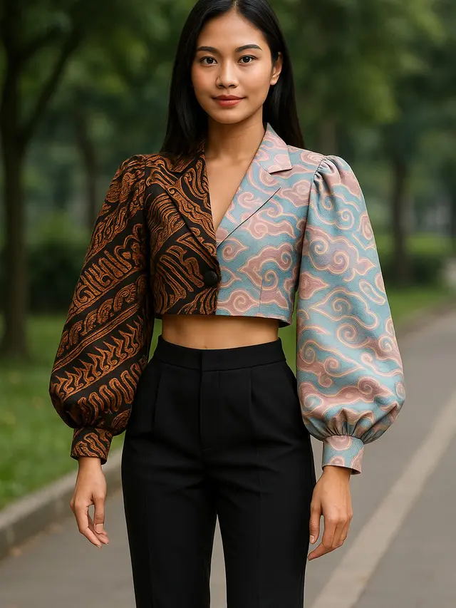 7 Model Blazer Crop Top Batik Lengan Panjang, Tampil Elegan dan Modern di Setiap Acara