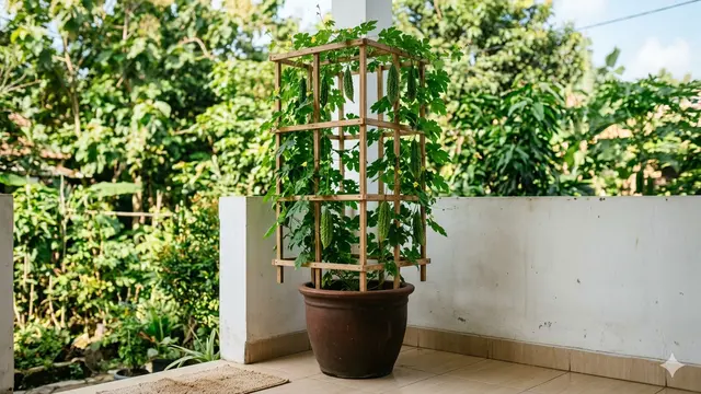 Ide Kebun Pare Mini di Teras Rumah Sederhana. Gemini
