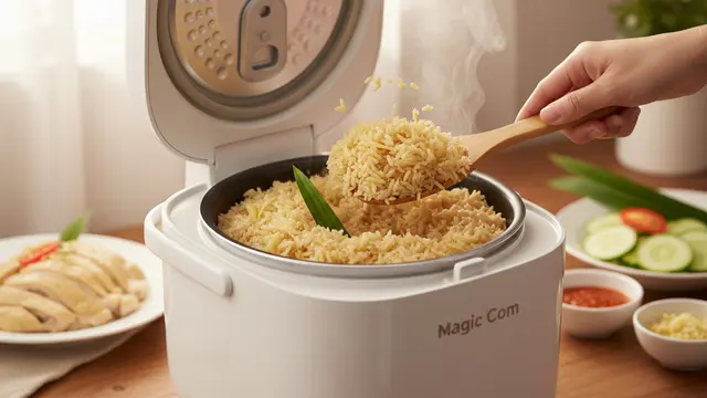 Cara Membuat Nasi Hainan dengan Magic Com. AI