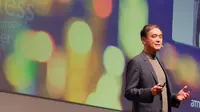 CEO Aruba, Dominic Orr saat mengisi sesi keynote pembukaan APAC Atmosphere 2016 di MICE Marina Bay Sands, Singapura. Liputan6.com/Jeko Iqbal Reza