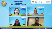 peluncuran program Isi Piringku Berbasis Nilai Budaya Luhur secara daring di Yogyakarta Kamis (2/9/2021).