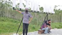 Lokasi titik nol yang masih menjadi primadona pengunjung untuk berswafoto. (Liputan6.com)